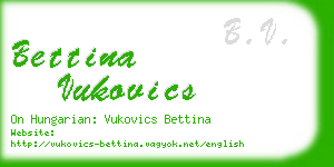 bettina vukovics business card